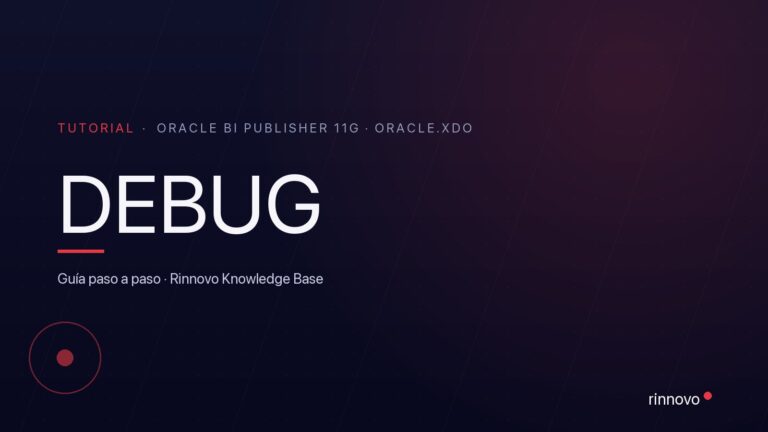 Portada de la guía para activar el modo debug en Oracle BI Publisher 11g