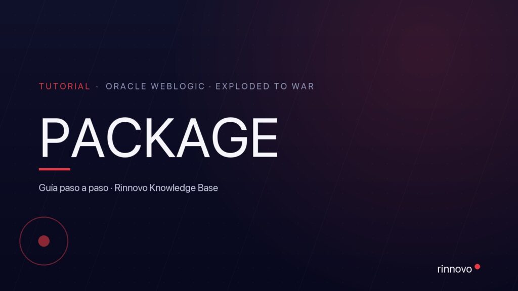 Portada de la guía para crear un archivo WAR desde un deployment exploded en Oracle WebLogic